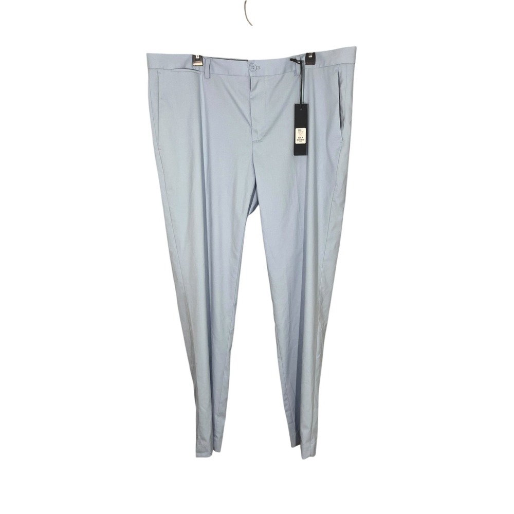 Nova Men NWT Men's Modern Stretch Slim Trouser Golf Pants 38 Waist 41" Lt Blue
